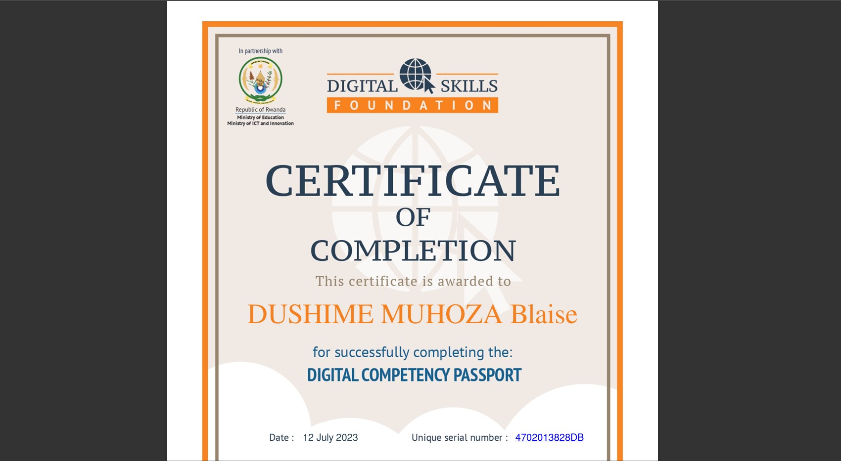 Security Certificate